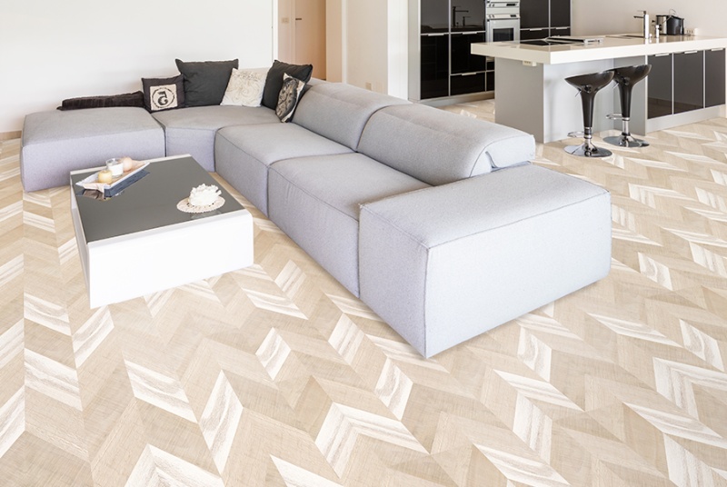 Клеевое пробковое покрытие CorkStyle Chevron Creme (Шеврон Креме)